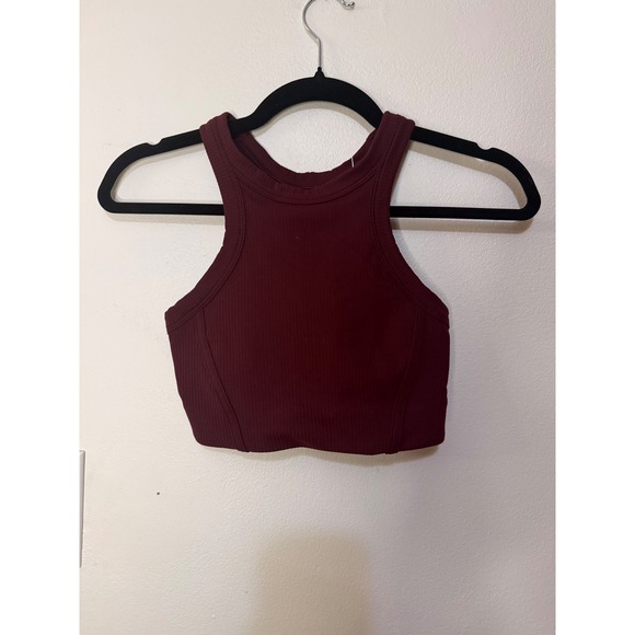lululemon athletica Other - Lululemon Ribbed Nulu High Neck Yoga Bra Garnet Size 4 NWT $64 MSRP